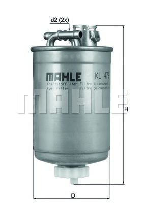 KL 476D KNECHT Fuel filter