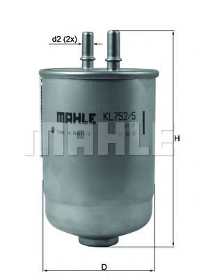 KL 752/5D KNECHT Fuel Supply System Fuel filter