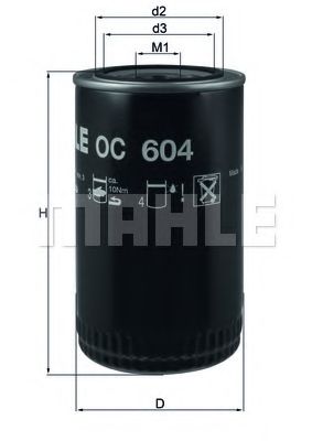 OC 604 KNECHT Lubrication Oil Filter