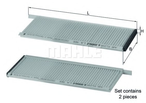 LA 195/S KNECHT Heating / Ventilation Filter, interior air