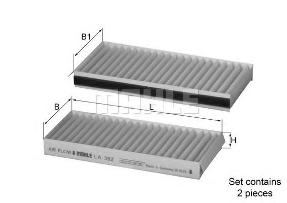 LA 392/S KNECHT Heating / Ventilation Filter, interior air