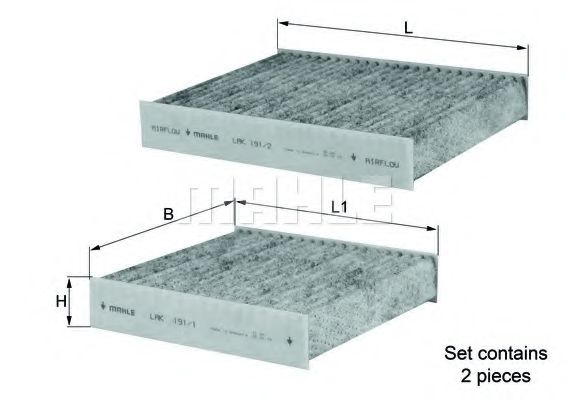LAK 191/S KNECHT Heating / Ventilation Filter, interior air