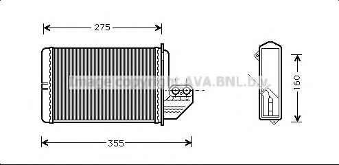 BW6172 PRASCO Heat Exchanger, interior heating