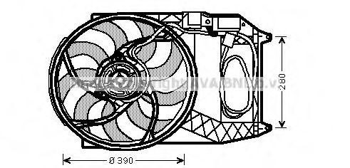 BW7524 PRASCO Fan, radiator