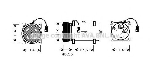 CNAK161 PRASCO Compressor, air conditioning