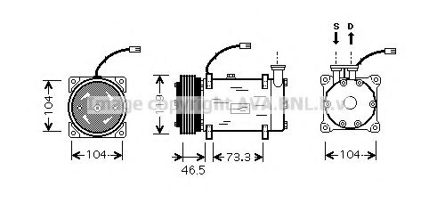 CNK030 PRASCO Kompressor, Klimaanlage