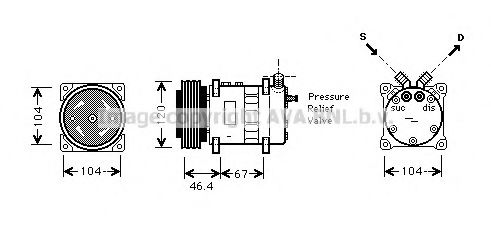 CNK210 PRASCO Compressor, air conditioning
