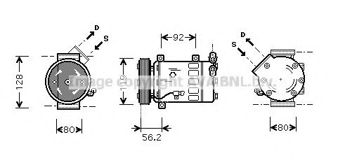 CNK237 PRASCO Compressor, air conditioning
