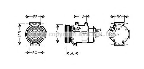 CNK254 PRASCO Kompressor, Klimaanlage