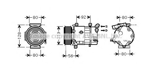 CNK255 PRASCO Compressor, air conditioning