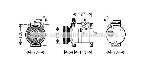 CRK115 PRASCO Compressor, air conditioning