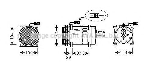 DFK026 PRASCO Compressor, air conditioning