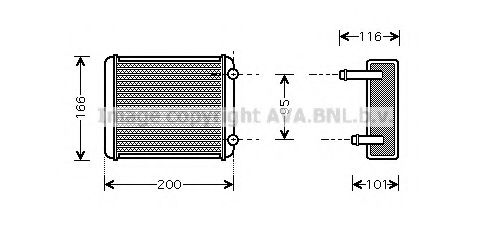 DN6225 PRASCO Heat Exchanger, interior heating