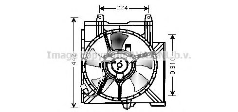 DN7508 PRASCO Fan, radiator