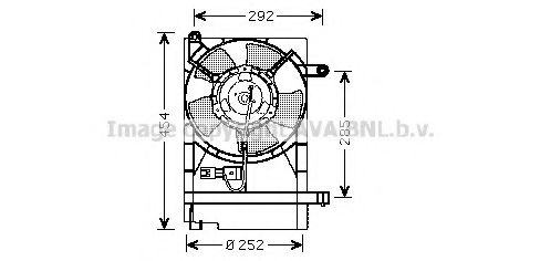 DW7512 PRASCO Fan, radiator