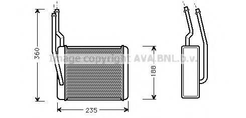 FD6272 PRASCO Heat Exchanger, interior heating