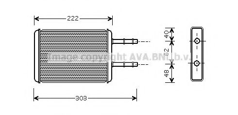 FD6353 PRASCO Heat Exchanger, interior heating