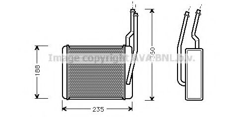 FD6356 PRASCO Heat Exchanger, interior heating