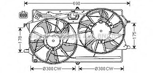 FD7505 PRASCO Cooling System Fan, radiator