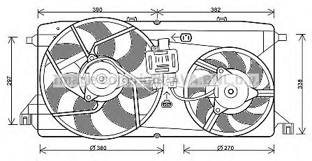FD7543 PRASCO Fan, radiator