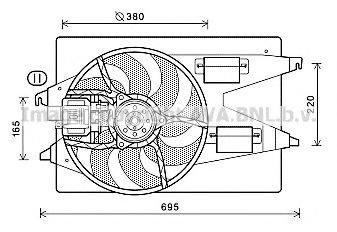 FD7555 PRASCO Fan, radiator