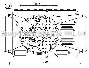 FD7556 PRASCO Fan, radiator