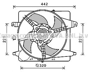 FD7575 PRASCO Fan, radiator