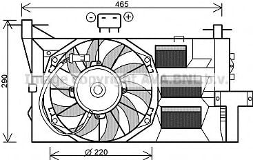 FT7563 PRASCO Fan, radiator