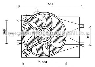 FT7598 PRASCO Fan, radiator