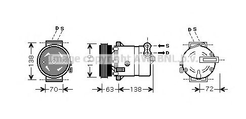 FTK334 PRASCO Compressor, air conditioning