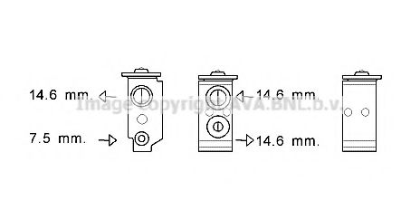 HY1364 PRASCO Air Conditioning Expansion Valve, air conditioning