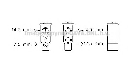 HY1384 PRASCO Air Conditioning Expansion Valve, air conditioning