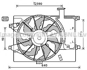HY7567 PRASCO Fan, radiator