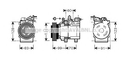 HYK138 PRASCO Compressor, air conditioning