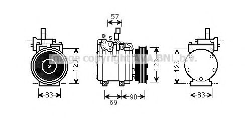 HYK266 PRASCO Compressor, air conditioning