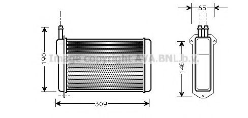 LA6009 PRASCO Heating / Ventilation Heat Exchanger, interior heating