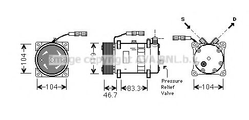 MNAK048 PRASCO Compressor, air conditioning
