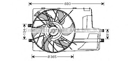 MS7516 PRASCO Fan, radiator