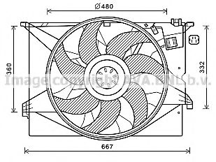 MS7670 PRASCO Cooling System Fan, radiator