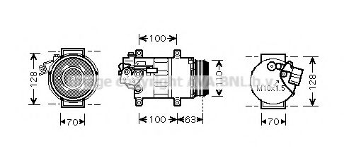 MSAK434 PRASCO Kompressor, Klimaanlage