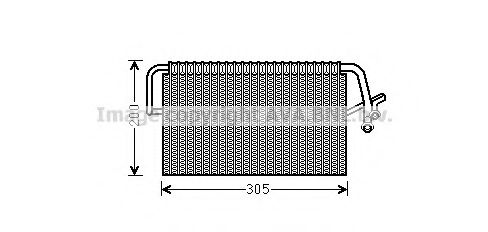 MSV543 PRASCO Evaporator, air conditioning