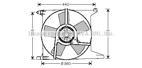 OL7504 PRASCO Fan, radiator