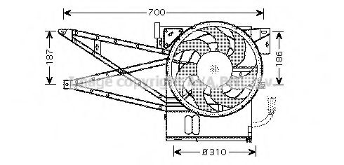 OL7515 PRASCO Fan, A/C condenser