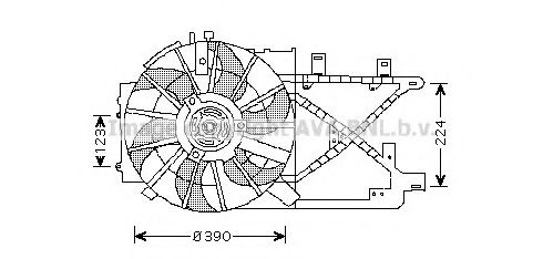 OL7516 PRASCO Fan, radiator