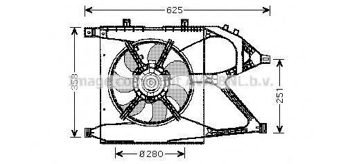 OL7517 PRASCO Cooling System Fan, radiator