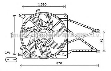 OL7603 PRASCO Fan, radiator