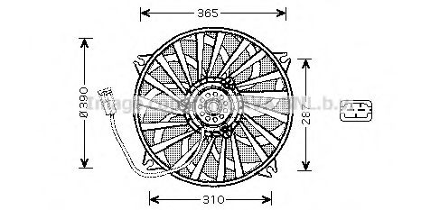 PE7530 PRASCO Fan, radiator