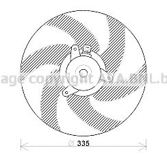 PE7533 PRASCO Cooling System Fan, radiator