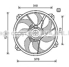 PE7554 PRASCO Cooling System Fan, radiator