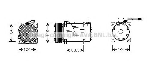 PEK225 PRASCO Compressor, air conditioning